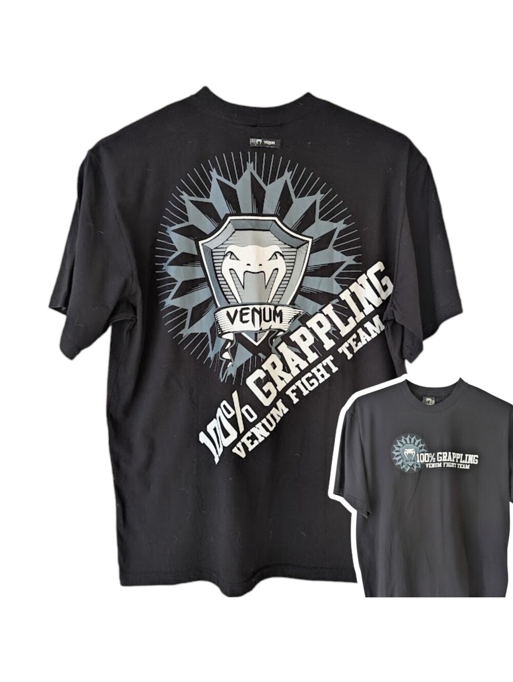 Vintage Y2K Venum Fight Team MMA Grappling T-Shirt Mens XL NWT Brazil 22.5x28